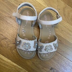 Girls' Floral Embellished Sandals